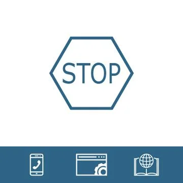 Stop icon stock vector illustration flat design Stock Illustration