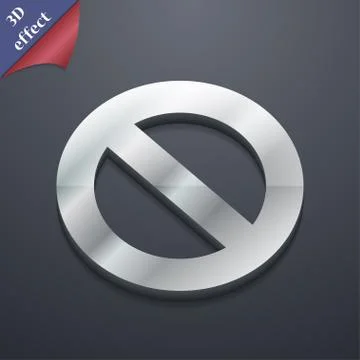 Stop  icon symbol. 3D style. Trendy, modern design with space for your text V Illustrazione stock