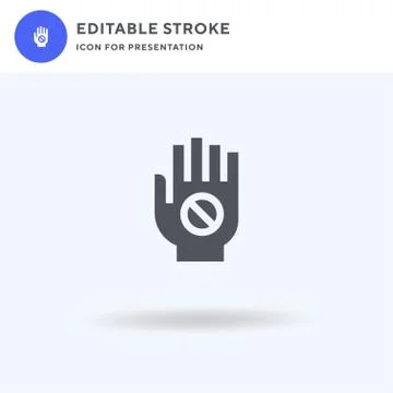 Stop icon vector, filled flat sign, solid pictogram isolated on white, logo i Stock Illustration