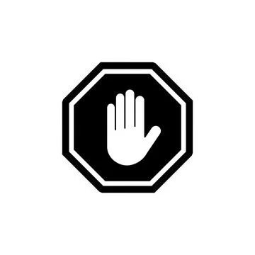 Stop icon vector. stop road sign. hand stop icon vector Illustrazione stock
