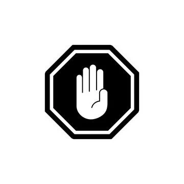 Stop icon vector. stop road sign. hand stop icon vector Stock-Illustration