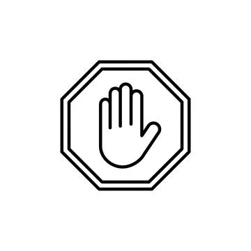 Stop icon vector. stop road sign. hand stop icon vector Stock Illustration