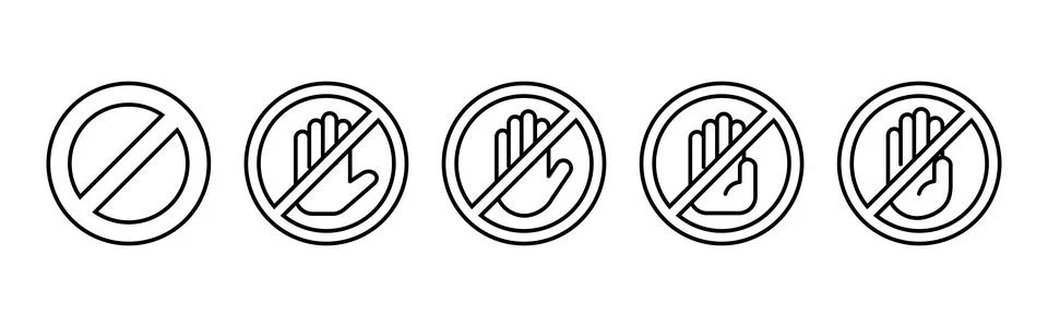 Stop icon vector. stop road sign. hand stop icon vector Stock Illustration
