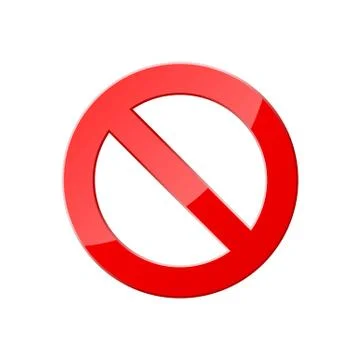 Stop icon for web and app. Red crossed circle. Ban sticker pictogram. Vector  Stock Illustration