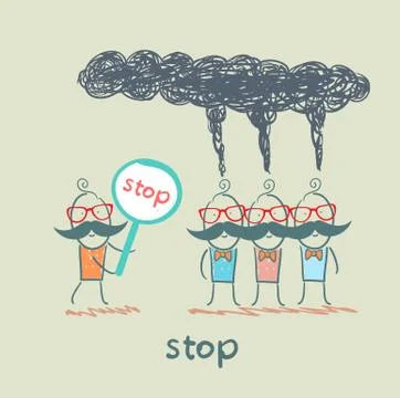 Stop Stock Illustration