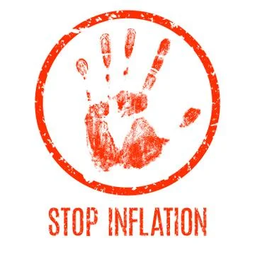 Stop inflation Stock Illustration