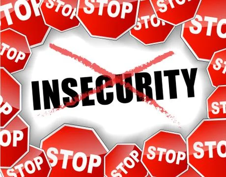 Stop insecurity Stock Illustration