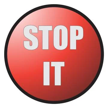 Stop It Button 스톡 일러스트