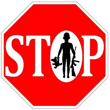 Stop Kids with Firearms Illustrazione stock