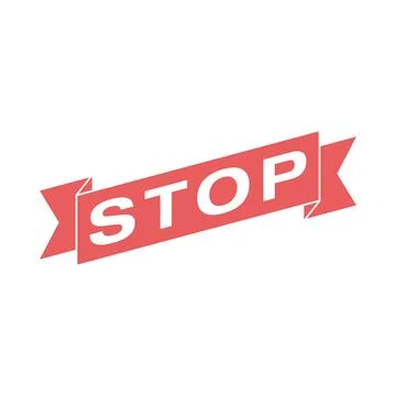 Stop Letter Rubber Stamp Vector Template Stock Illustration