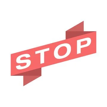 Stop Letter Rubber Stamp Vector Template Illustrazione stock