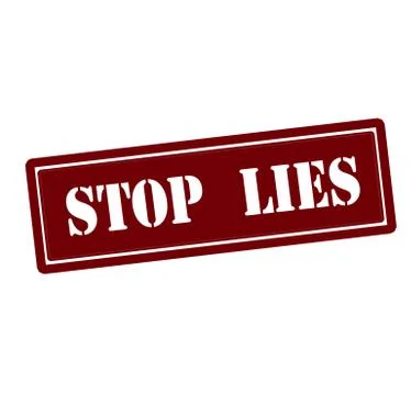 Stop lies Illustrazione stock