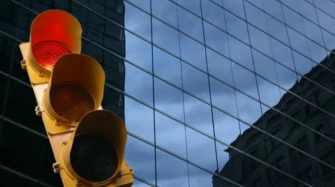 Stop light in the city Video stock 8849739