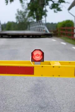 Stop light at crossing Foto stock