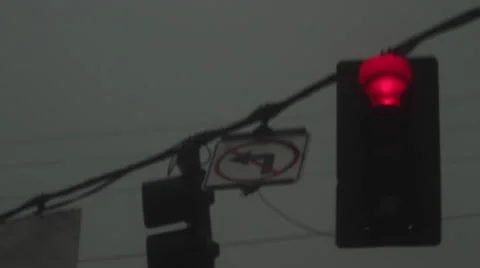 Stop Lights Blowing in the wind Stock Footage 55215050