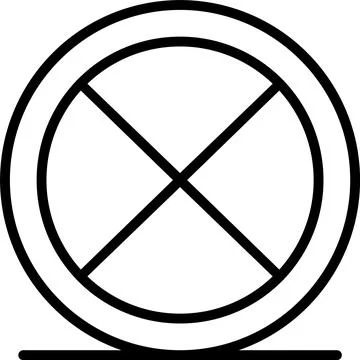 Stop Line Icon Design Stock Illustration