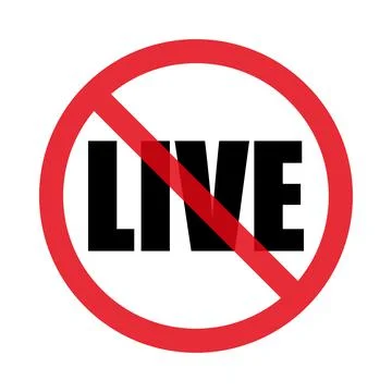 Stop live icon. There is no movie in terms of movie or video player. Isolated Stock Illustration