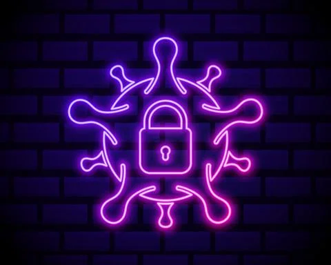 Stop Lock Down neon sign vector. COVID Neon Design template, light banner, ni Stock Illustration