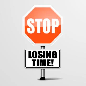 Stop Losing Time Stock Illustration