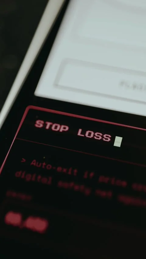 Stop Loss tool from a trading terminal interface Stock Footage 331591375
