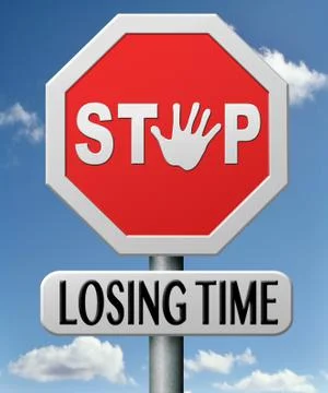 Stop lozing time Stock Illustration