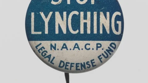 Stop Lynching NAACP Button - Racism in America Stock Footage 164608722