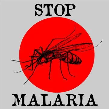 Stop malaria Stock Illustration
