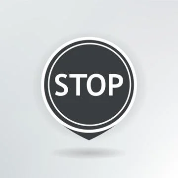 Stop map pointer. Stock Illustration