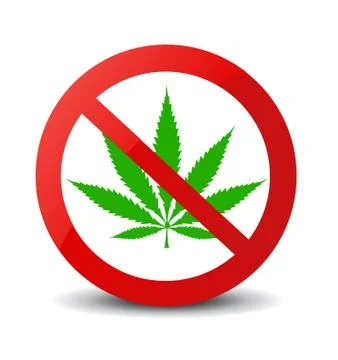 Stop marijuana sign isolated vector illustration Stock Illustration