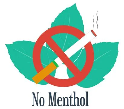 Stop menthol cigarettes. Vector illustration Stock Illustration