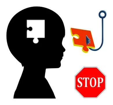 Stop Mind Control Stock Illustration