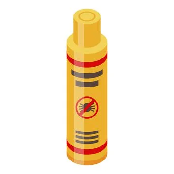 Stop mite spray icon, isometric style 스톡 일러스트