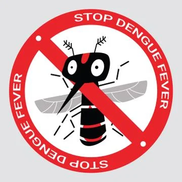 Stop mosquito bite to protect dengue fever infection concept. Stock Illustration