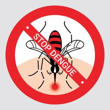 Stop mosquito bite to protect dengue fever infection concept. Stock Illustration