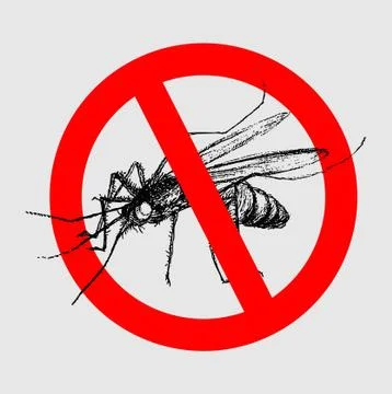 STOP MOSQUITO Stock Illustration