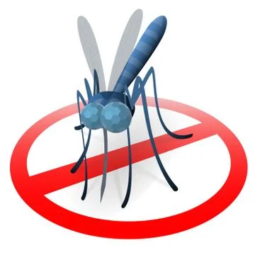 Stop mosquito sign イラスト素材