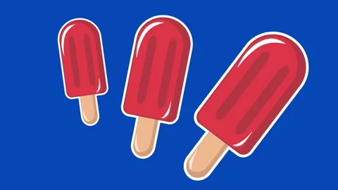 STOP MOTION 3 ICECREAM STICKER Stock Footage 243193640