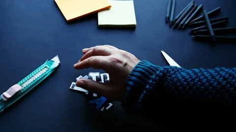 Stop motion and animation of having and developing idea concept Stock-Footage 56705230