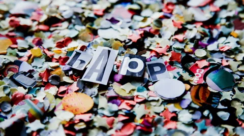 Stop motion and animation lettering alphabet of Happy New Year celebration Stock-Footage 57843448