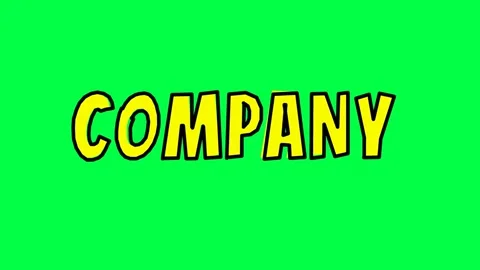 Stop motion animated text company with noisy effect on a green background. Stock Footage 314703713