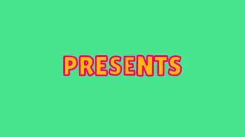 Stop motion animated text presents on a green background. Video stock 314704180
