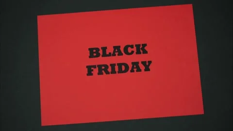 Stop motion animation of the beginning of BLACK FRIDAY Stock-Footage 247015896
