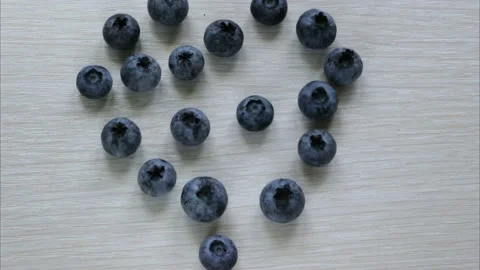 Stop Motion Animation Of Blueberries Stock Footage 159708362