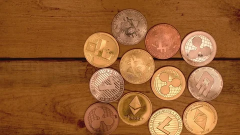 Stop Motion Animation. BTC bitcoin Cryptocurrency Concept Stock Footage 105439634