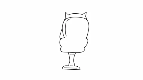 Stop motion animation of a cartoon cat Stock Footage 311820451