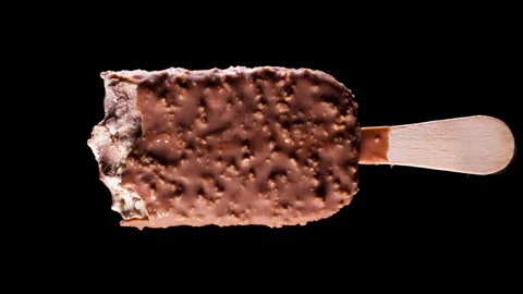 Stop motion animation of a chocolate hazelnut ice cream Stock Footage 201358490