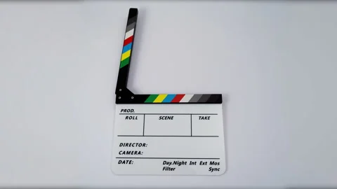 Stop motion animation of Clapperboard. Stop motion animation of film slate. Stock Footage 173099081