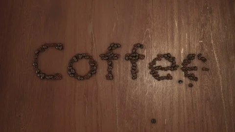 Stop Motion animation of Coffee lettering Stock Footage 88396653