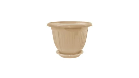 Stop motion animation with colored flower pots. Changing the color of flower pot 스톡 동영상 156033622