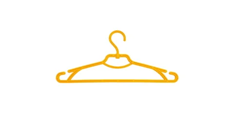 Stop motion animation with colored hangers for use in infographics on wardrobe Stock-Footage 153476717